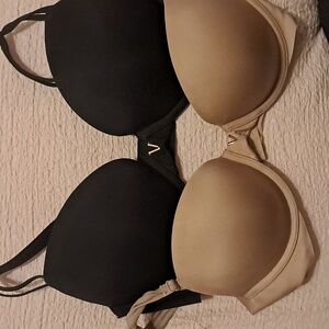 Victoria's Secret Black and Tan Bra Duo